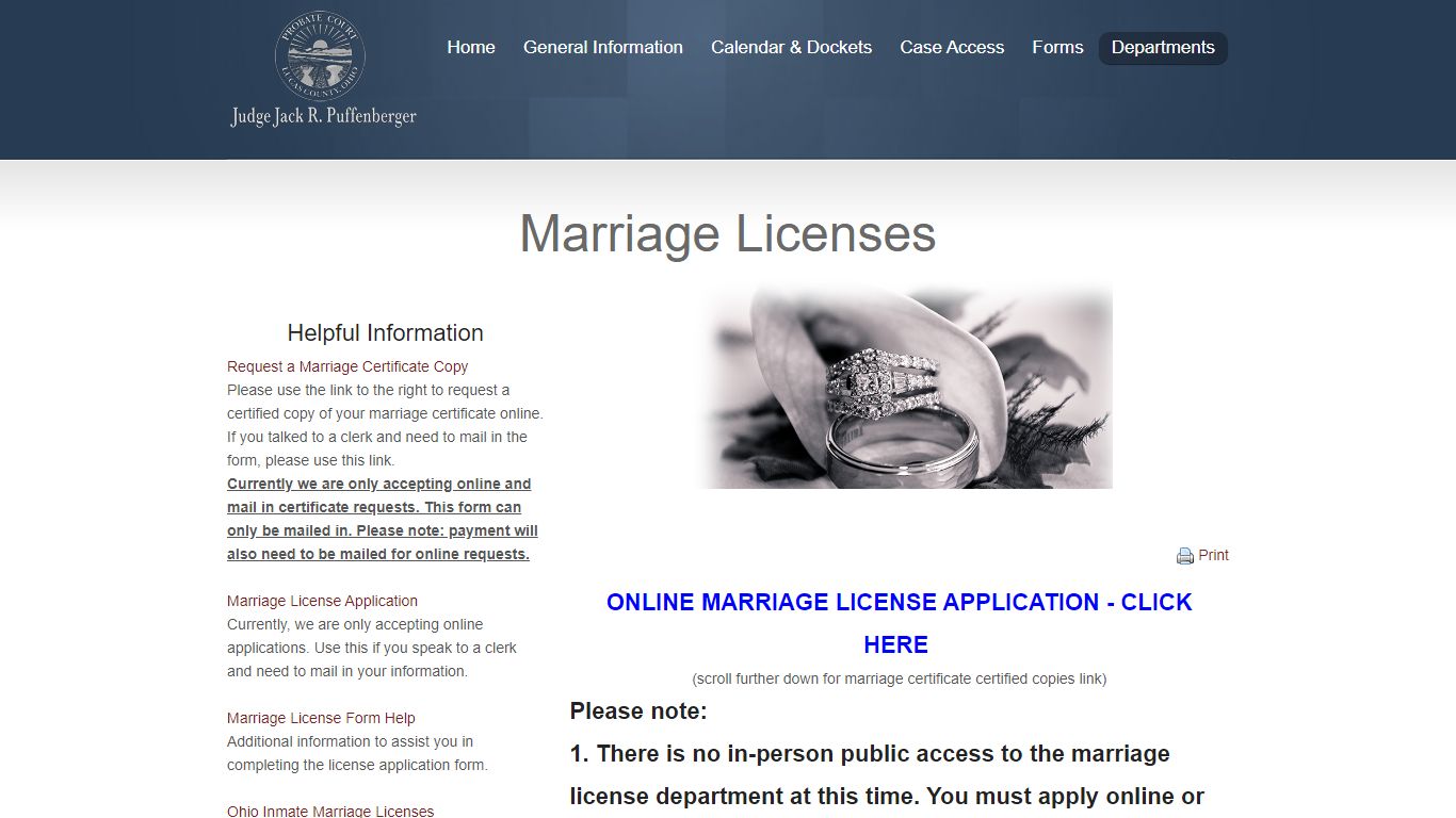 Marriage Licenses - Lucas County Probate Court