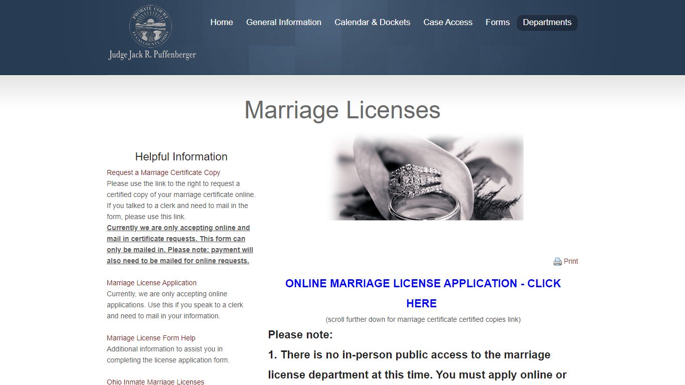 Marriage Licenses - Lucas County Probate Court